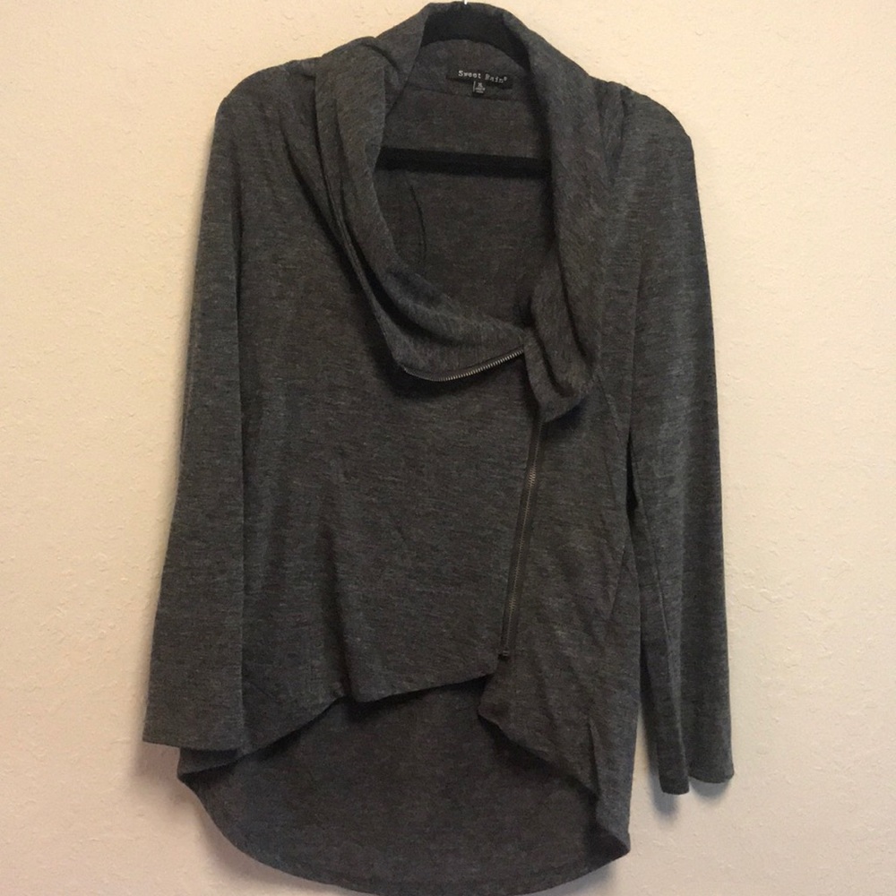 Grey Moto Jacket / Motorcycle Jacket / Size XL
